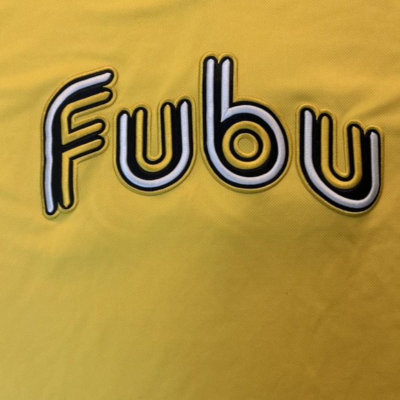 Vintage FUBU Sports Athletics 1992 Jersey 2000s Y2K Yellow L Streetwear - Picture 3 of 8